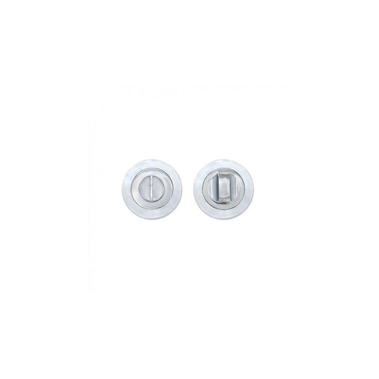 Deanta Thumbturn Set Matt Polished Chrome - Round Rose DHAGTTLMCP