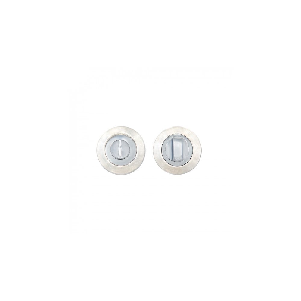 Deanta Thumbturn Set Satin Nickel Chrome - Round Rose DHHATTLSNCP