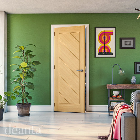 Deanta Torino Fully Finished Internal Oak Fire Door 45TORF/DXFSC