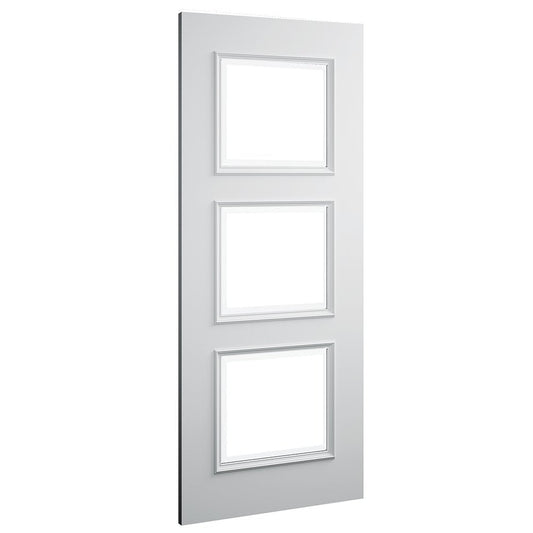 Deanta Trinity White Primed Bevelled Glazed Internal Door 35TRIGWHP