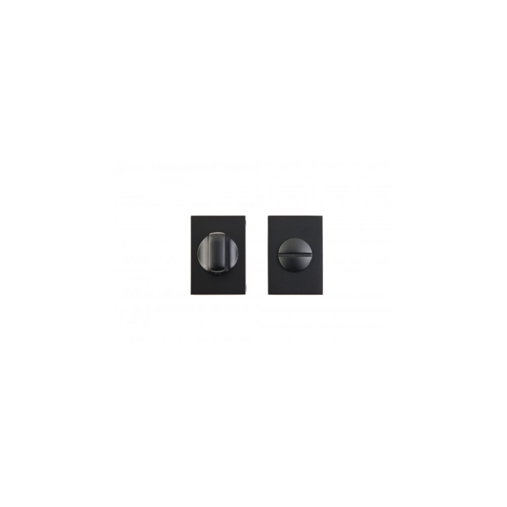 Deanta Urban Thumbturn Set Matt Black - Rectangle Rose DHRECTTLBLK