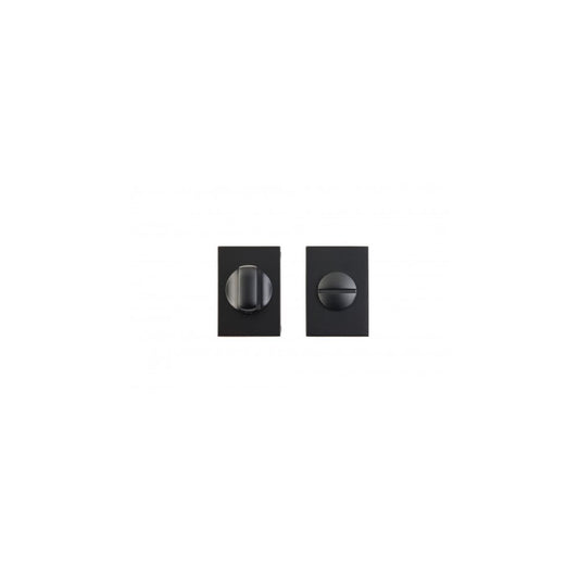 Deanta Urban Thumbturn Set Matt Black - Rectangle Rose DHRECTTLBLK