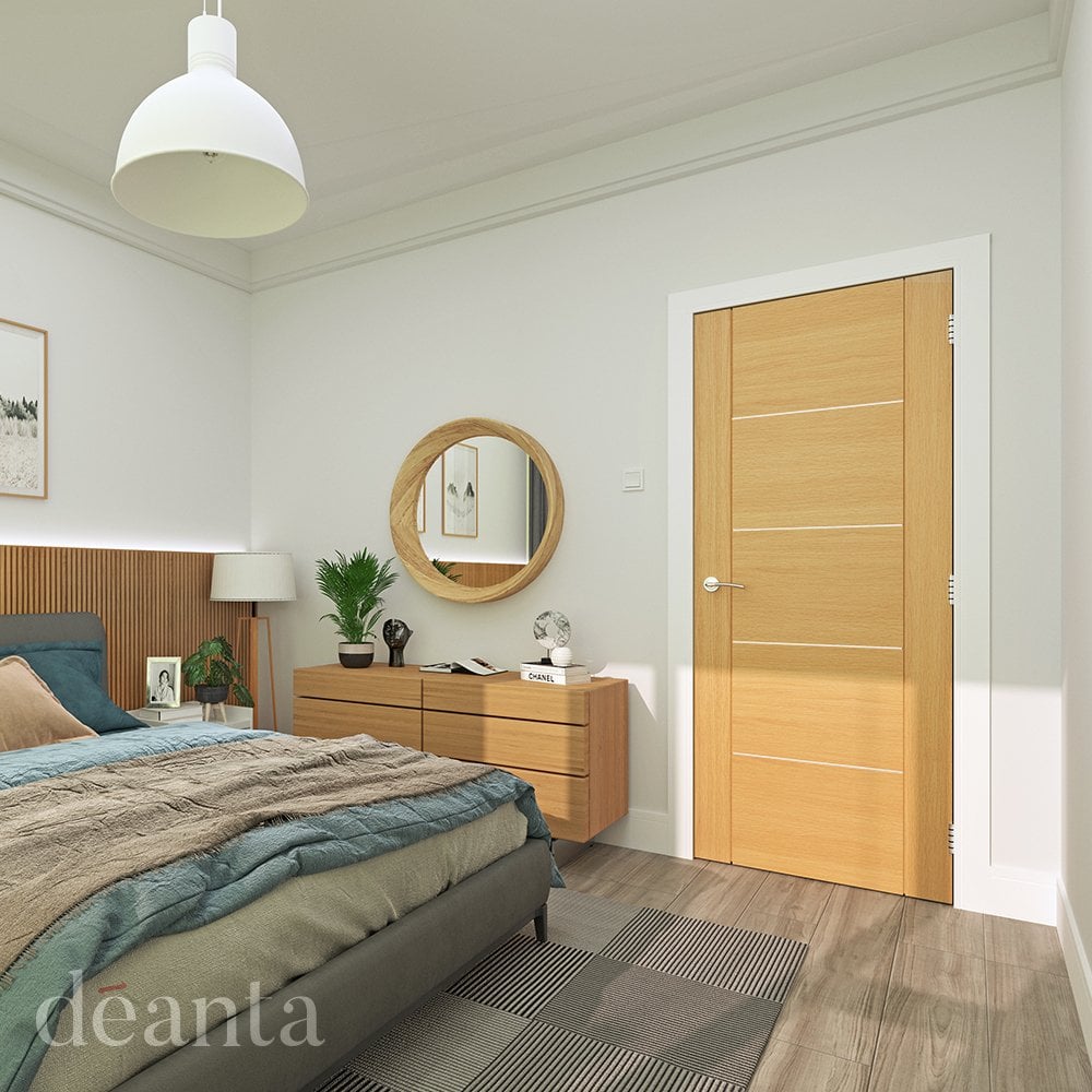 Deanta Valencia Fully Finished Oak Fire Door 45VALFDXFSC