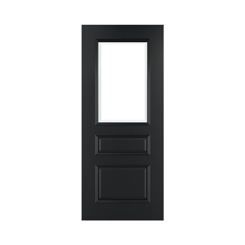 Deanta Windsor Fully Finished Internal Black Door with Clear Bevelled Glass 35WINGBLFSC, view 3