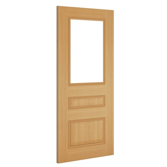 Deanta Windsor Fully Finished Internal Oak Door with Clear Bevelled Glass 35WINGXFSC