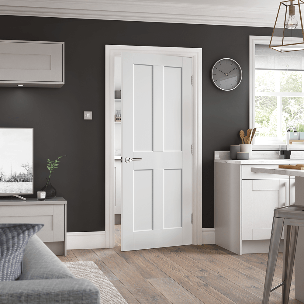 Doors2Floors Ashford White Smooth Internal FD30 Fire Door SMOASHFC
