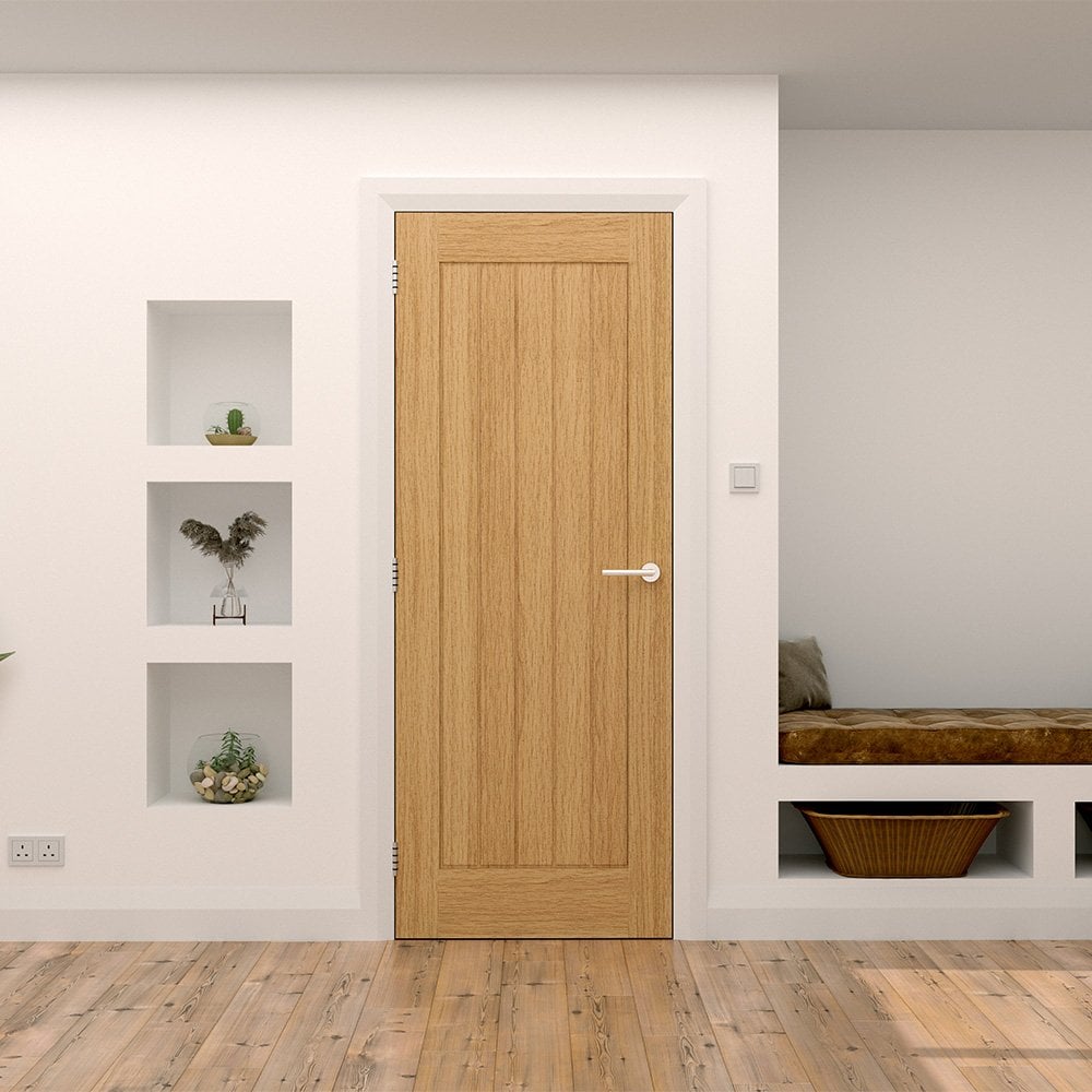 Doors2Floors D2F Suffolk Fully Finished Oak 5P Internal Door D2FPFSUFOAK