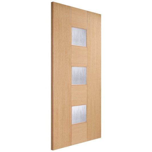 Doors2Floors Ramadi internal oak fire door with fire rated clear glass