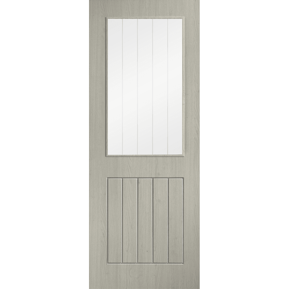 Doors2Floors Suffolk Light Grey Laminated Internal Glazed Door LAMLGRCOTGL