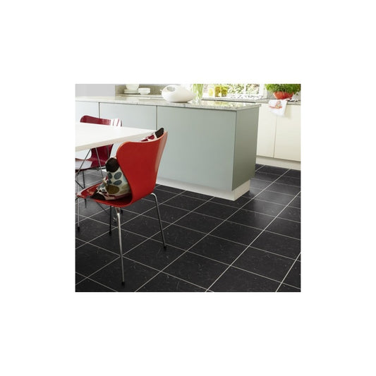 Karndean Knight Tile Midnight Black T74 vinyl flooring