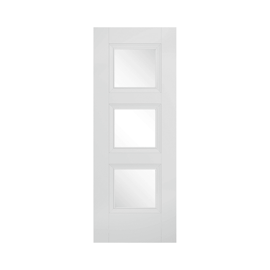 LPD Amsterdam Glazed Primed Plus White Internal Door AMSWHIGL