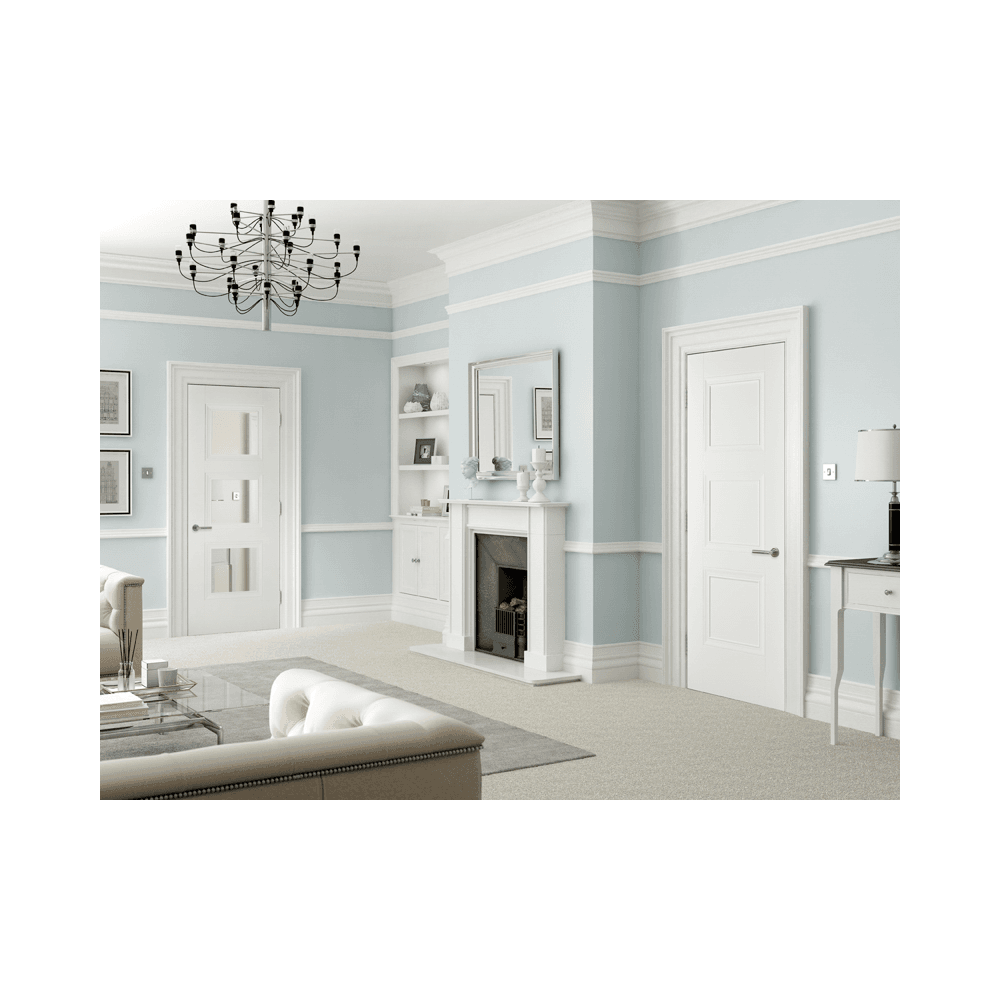 LPD Amsterdam Primed Plus White Internal Door AMSWHI, view 2