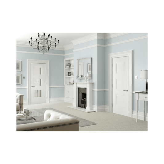 LPD Amsterdam Primed Plus White Internal Fire Door AMSWHIFC