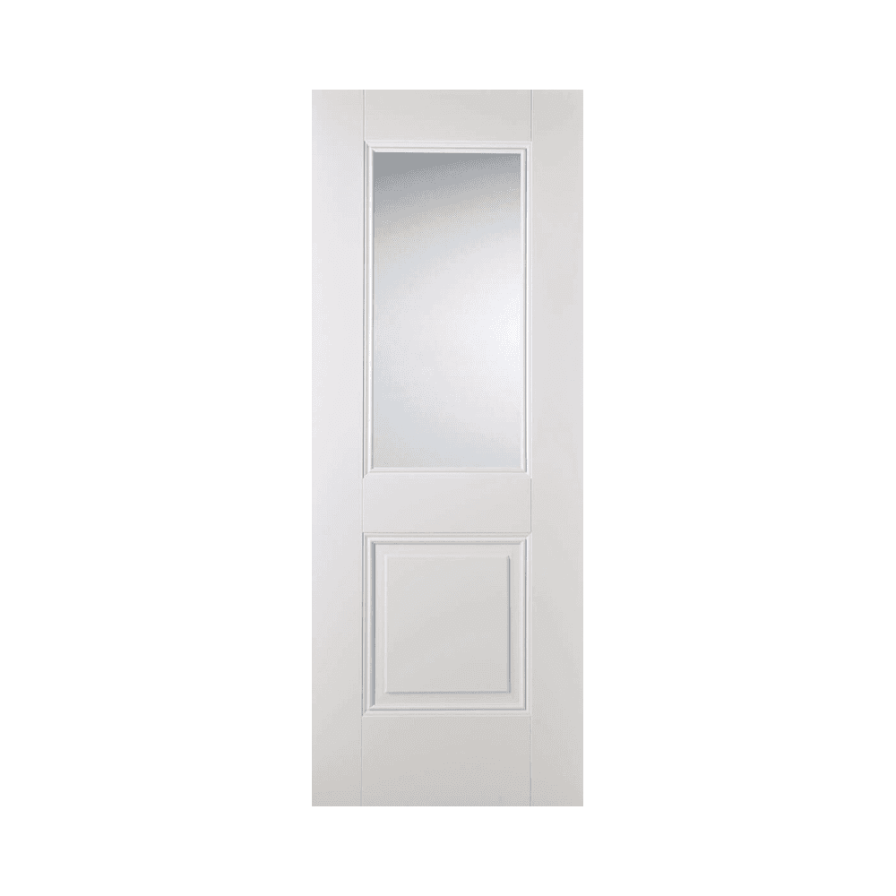 LPD Arnhem Glazed Primed Plus White Internal Door ARNWHIGL