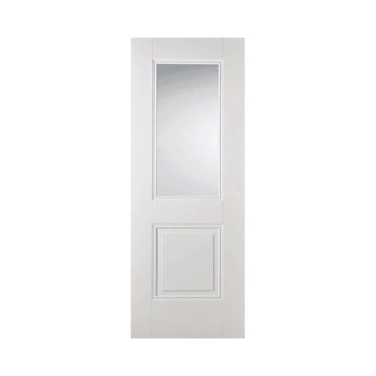 LPD Arnhem Glazed Primed Plus White Internal Door ARNWHIGL
