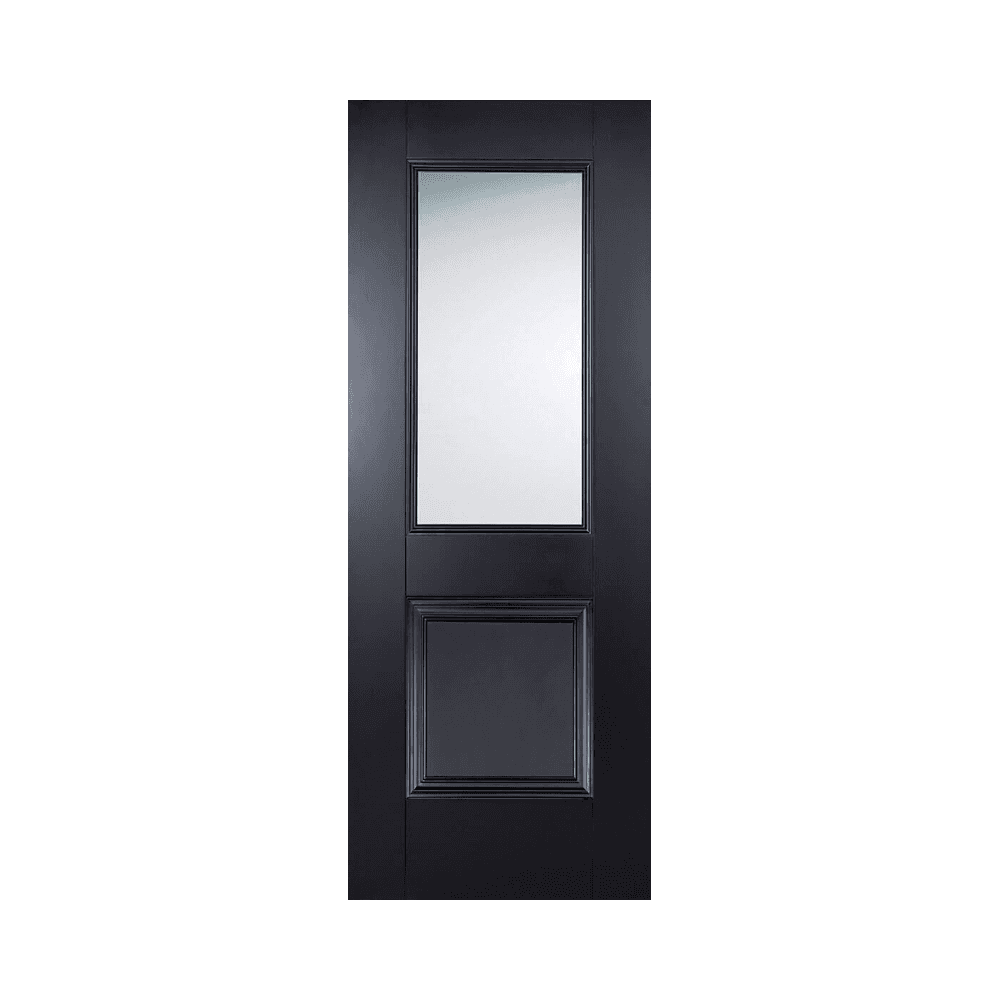 LPD Arnhem Primed Plus Black Glazed Internal Door ARNBLAGL