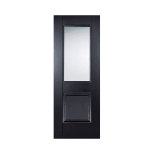 LPD Arnhem Primed Plus Black Glazed Internal Door ARNBLAGL