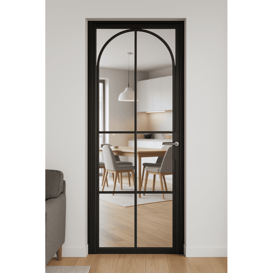 LPD Astoria Black Internal Clear Glazed Door ASTBLACG
