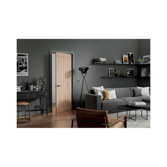 LPD Belize Fully Finished Internal Oak Fire Door PFOBELFC