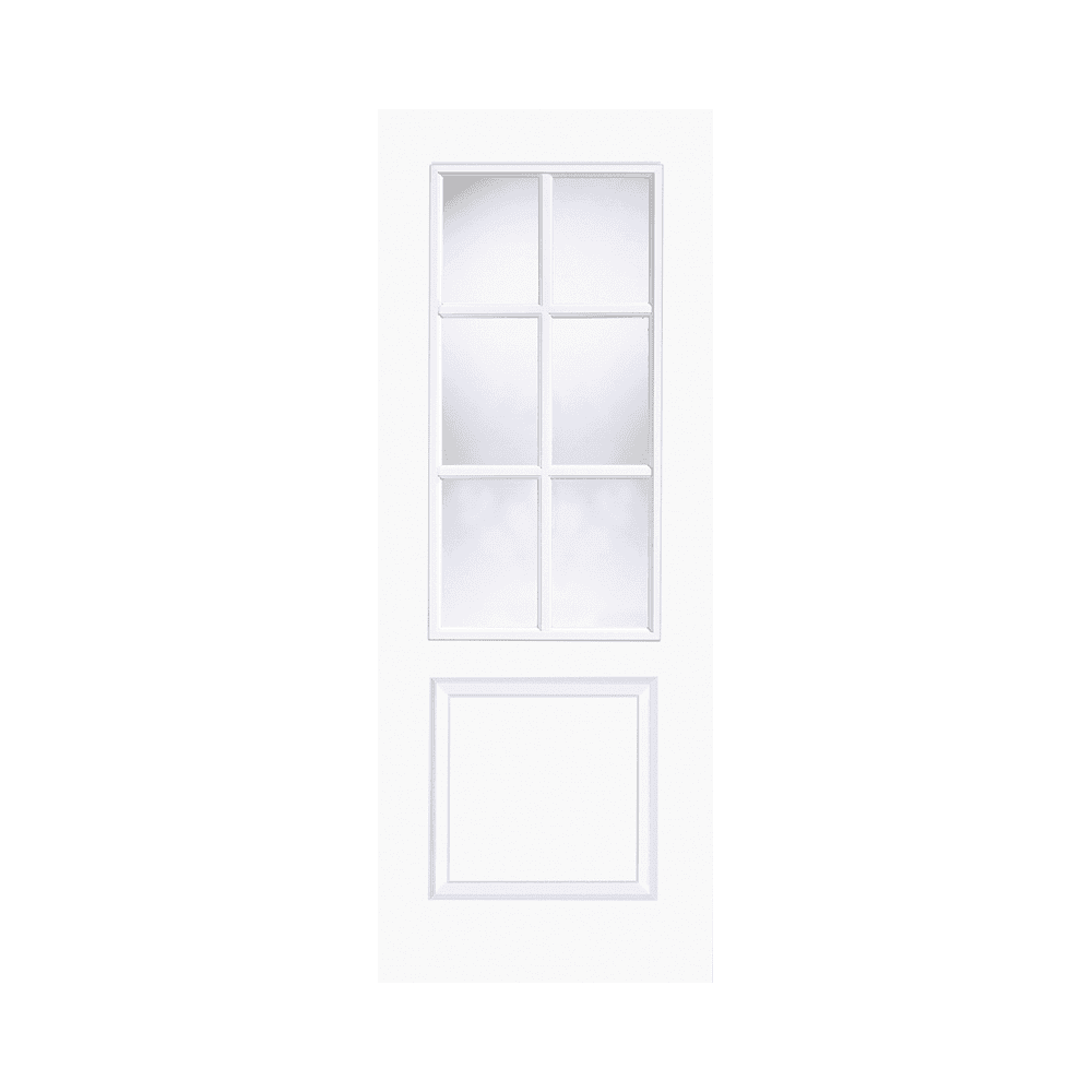 LPD Berlin Glazed Fully Finished White Internal Door SMOBERGL