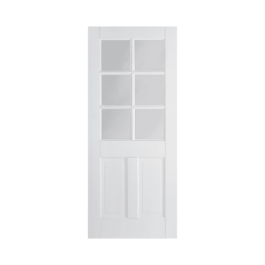 LPD Canterbury Glazed Primed White Internal Door WFCAN2P6L