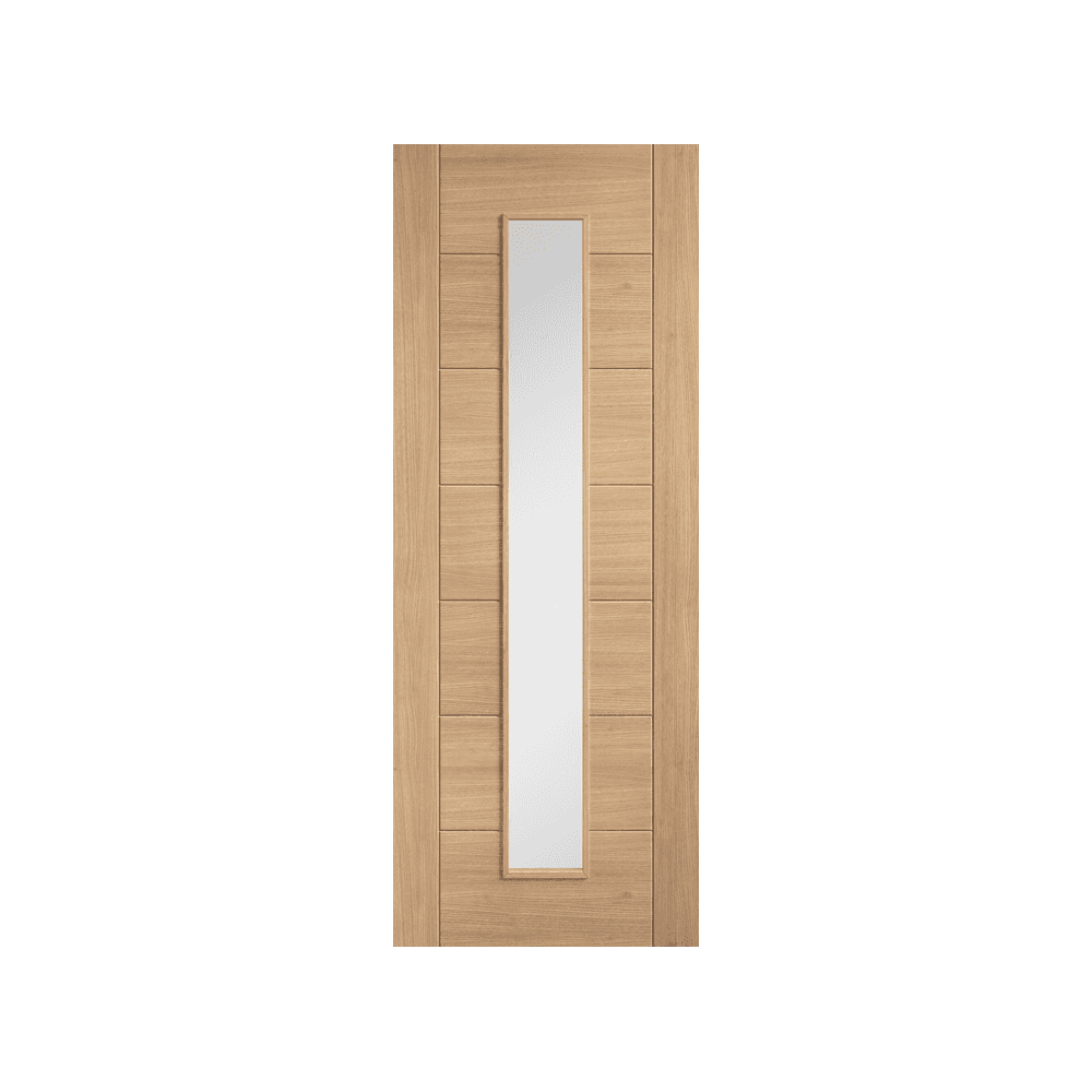 LPD Carini Fully Finished Long Light Glazed Internal Oak Door OCARPFLL