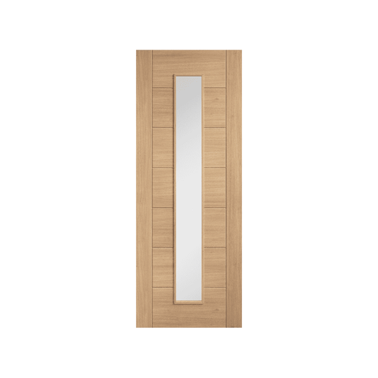 LPD Carini Fully Finished Long Light Glazed Internal Oak Door OCARPFLL