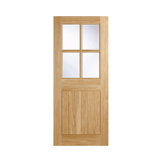 LPD Cottage 4 Light Glazed External Oak Door O4LITE