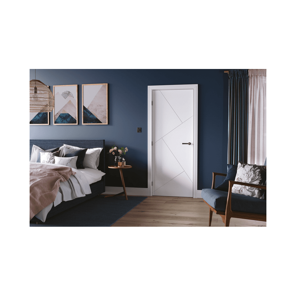 LPD Dover White Primed Internal Door WFDOV, view 2