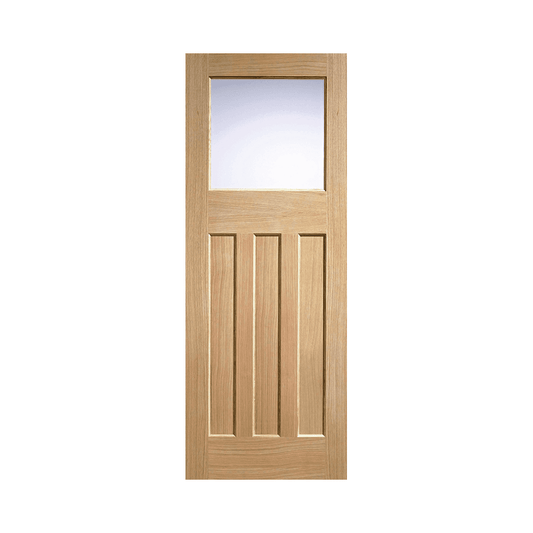LPD DX30 Style Glazed Unfinished Internal Oak Door PPDXGOAK