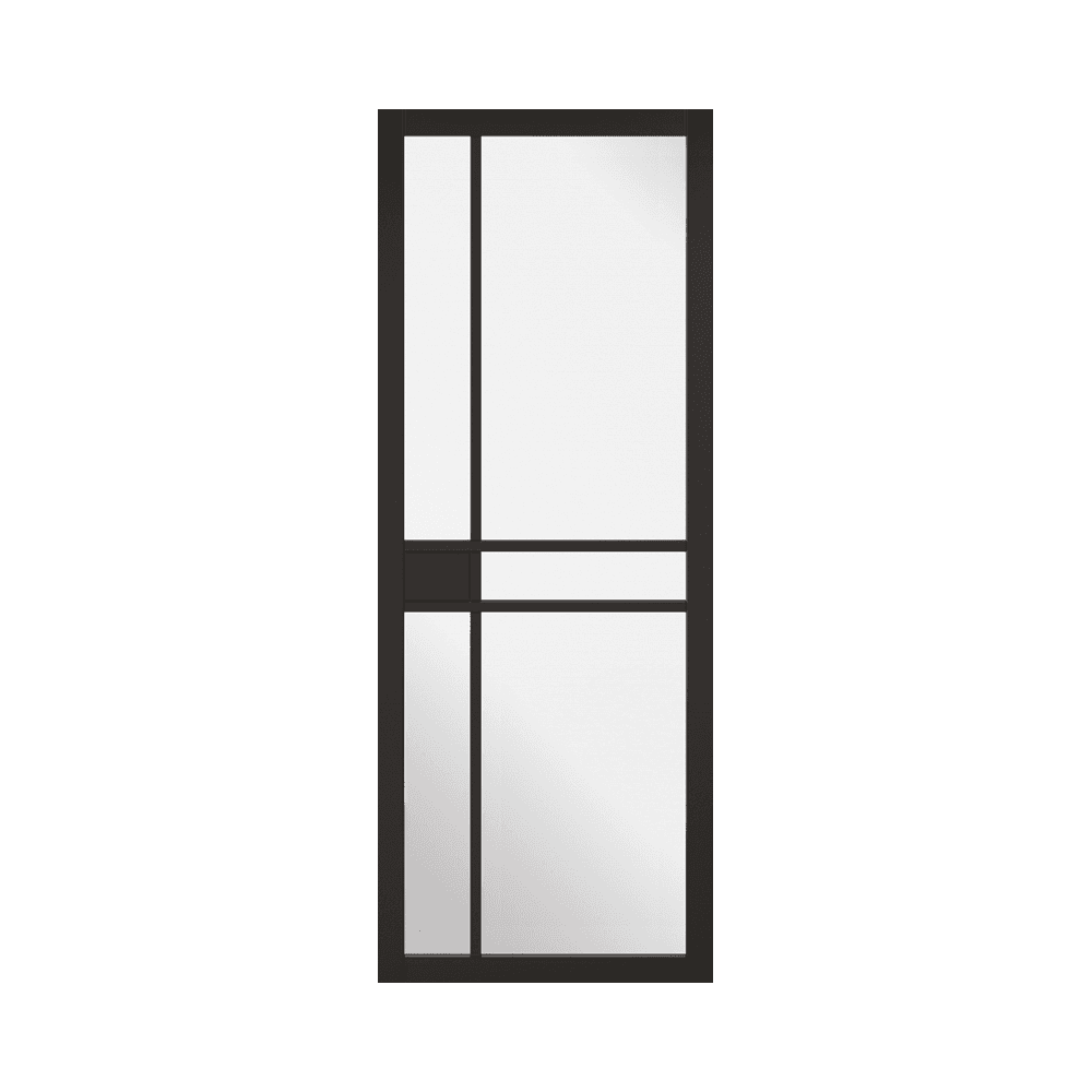LPD Greenwich Black Internal Clear Glazed Door GREBLA