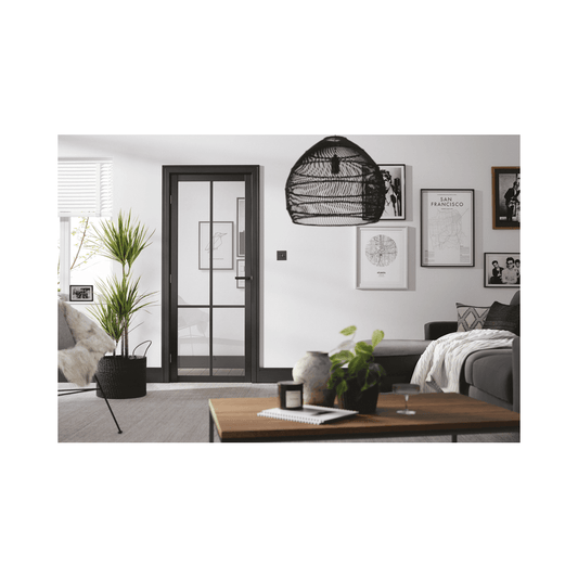 LPD Liberty Black Internal Clear Glazed Door LIBBLA