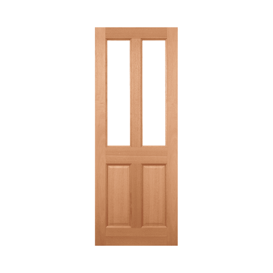 LPD Malton dowel unglazed hardwood external door, front view