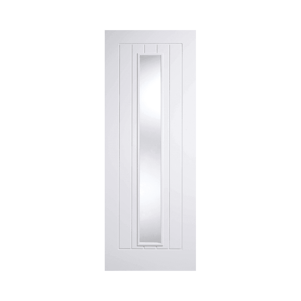 LPD Mexicano Long Light Glazed Primed White Internal Door WFMEXGL