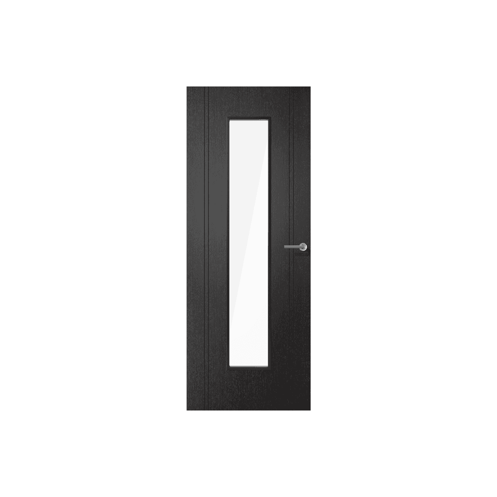 LPD Monaco Black Glazed Fully Finished Internal Laminated Door LAMBLKMONGL