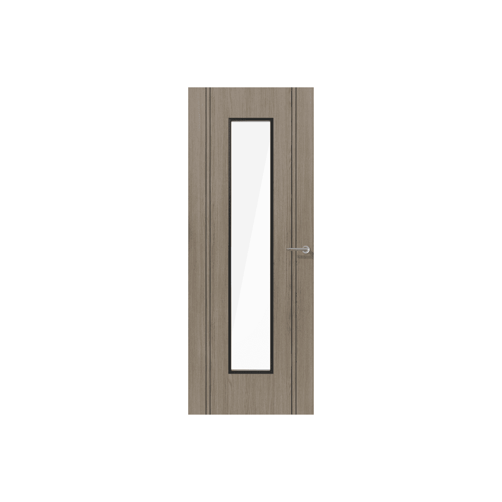 LPD Monaco Light Grey Glazed Fully Finished Laminated Door LAMGRMONGL