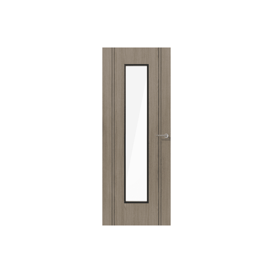 LPD Monaco Light Grey Glazed Fully Finished Laminated Door LAMGRMONGL