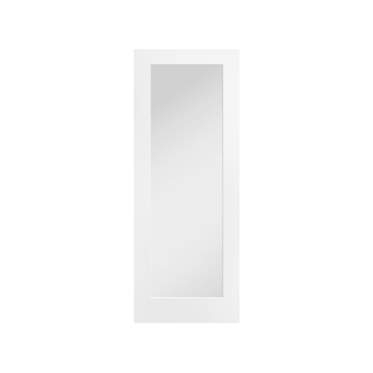 LPD Pattern 10 Clear Glazed Primed White Internal Door WFP10G