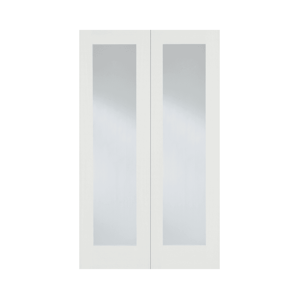 LPD Pattern 20 Glazed Pairs Primed White Internal Door WFPRS20G