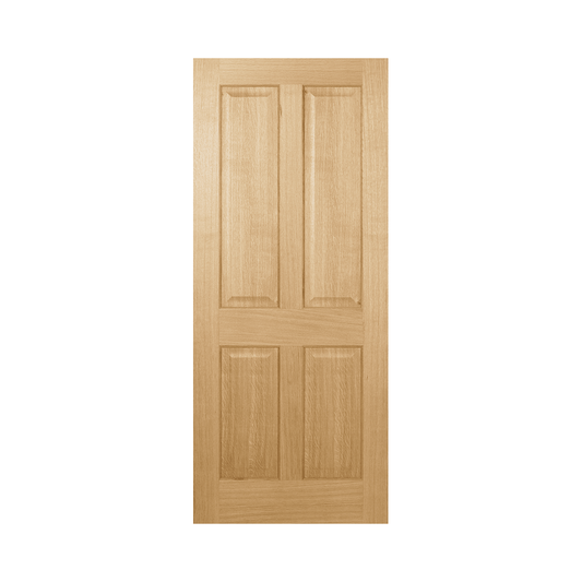 LPD Regency 4 Panel Pre-Finished Oak Internal Fire Door PFFCOREG4P