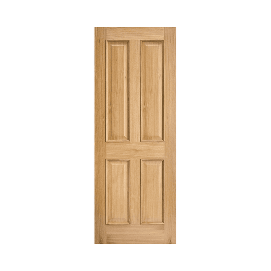 LPD Regency 4 Panel RM2s Unfinished Oak Internal Fire Door FCOREG4PRM