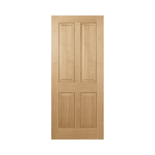 LPD Regency 4 Panel Unfinished Oak Internal Fire Door FCOREG4P