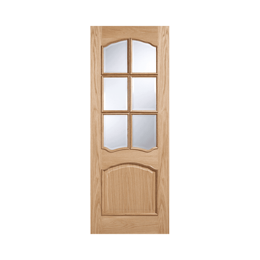 LPD Riviera RM2S Glazed Unfinished Internal Oak Door ORIVRMSG