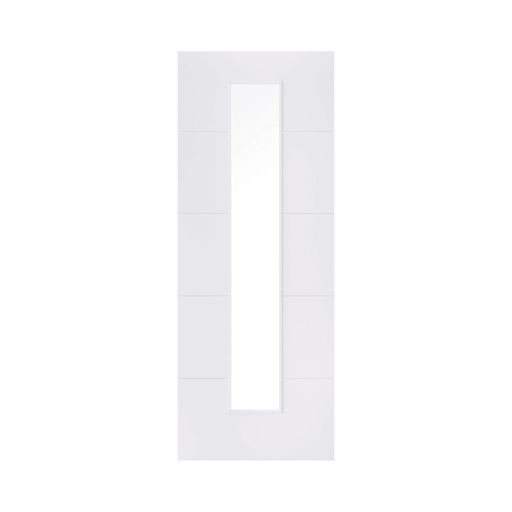 LPD Santandor Glazed Primed White Internal Door WFSAN1L