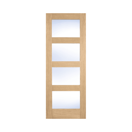 LPD Shaker 4 Light Fully Finished Clear Glaze Internal Door PFOSHAKERCG