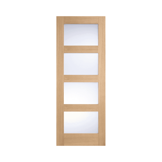 LPD Shaker 4 Light Fully Finished Frosted Glazed Internal Door PFOSHAKERFG