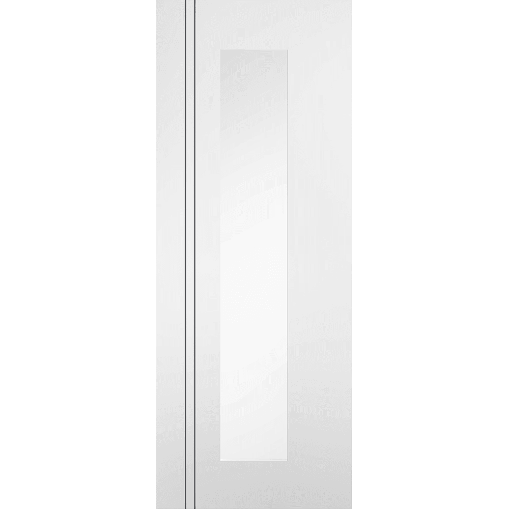 LPD Sierra Blanco Long Light Glazed Fully Finished Composite White Door SIEWHILL