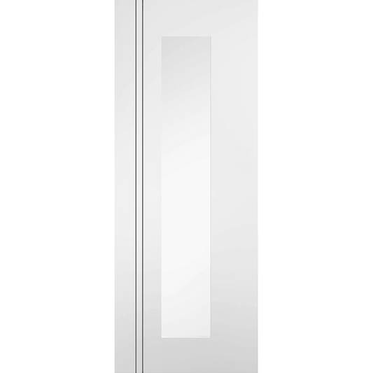LPD Sierra Blanco Long Light Glazed Fully Finished Composite White Door SIEWHILL
