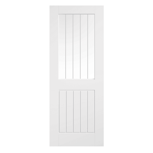 LPD Smooth Cottage White Primed Glazed Internal Door SMOCOTGL