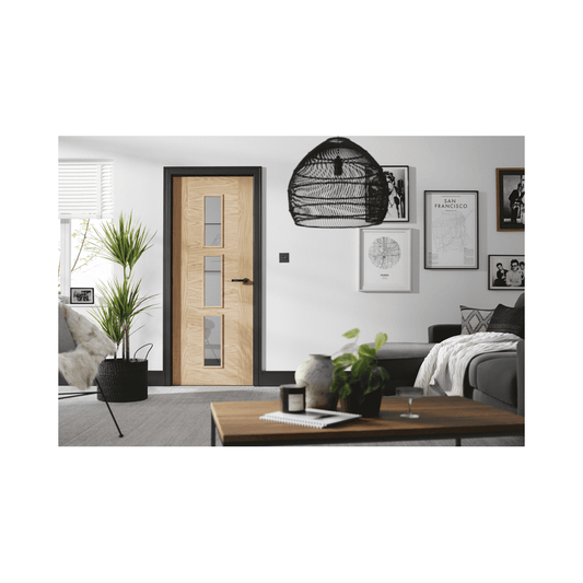 LPD Sofia Fully Finished Internal Oak Glazed Door OSOFIAGL
